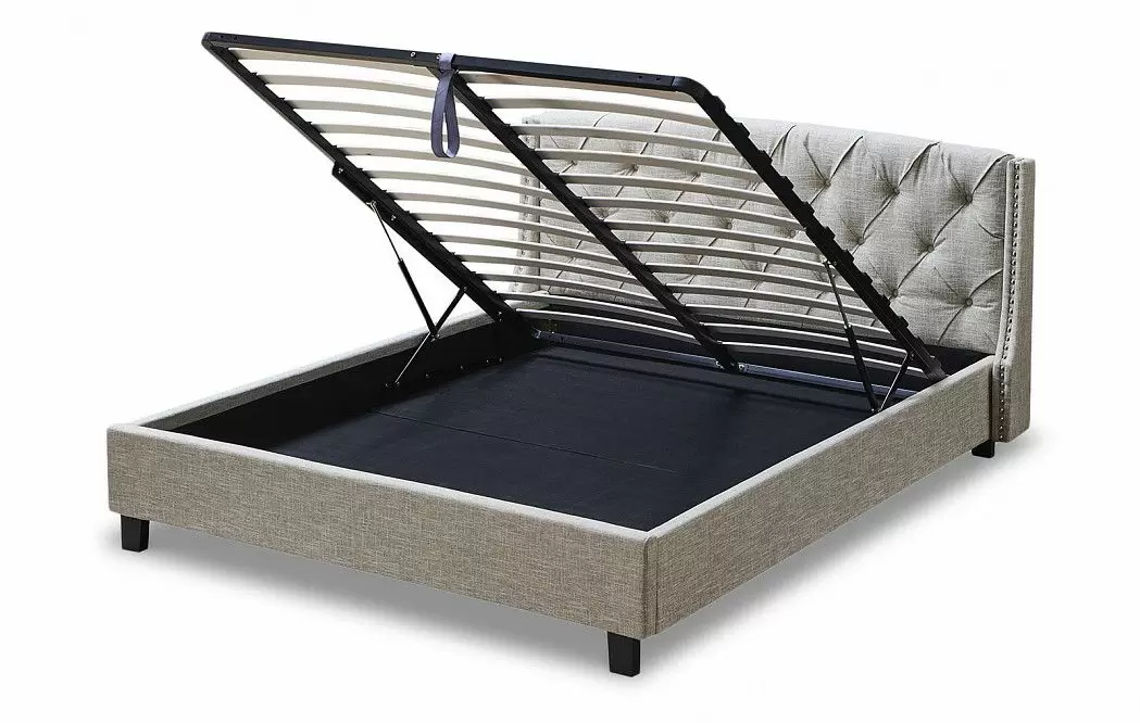 Кровать Evita 180x200 (с подъемным механизмом), кремовый - фото 4