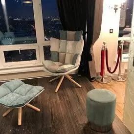 Оттоманка в стиле Husk, серый