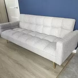 Диван-кровать Madrid, желтый/золотые ножки