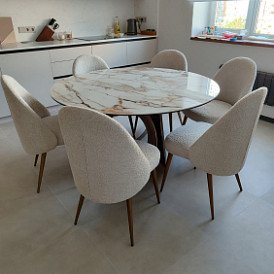 Стул Leda, терракотовый/бронза