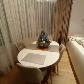 Стол раскладной Margaret 120-200, серый/светлое дерево