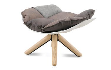 Оттоманка в стиле Husk, коричневый пэчворк