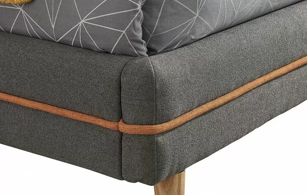 Кровать Madeira 140x200, серо-коричневый - фото 4