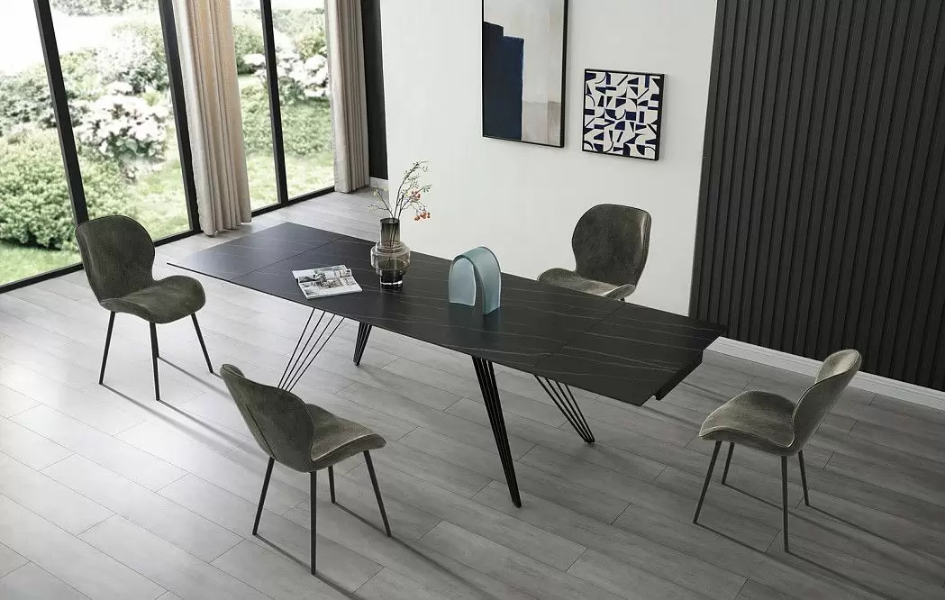 Стол раскладной Parma 180-280, черная керамика - фото 13