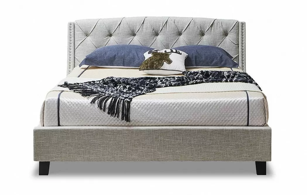 Кровать Evita 160x200, кремовый - фото 4