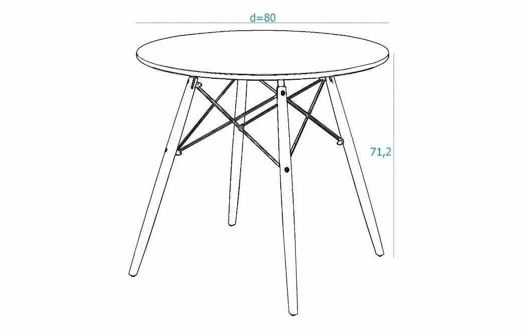 Стол Oswin (в стиле Eames), белый - фото 4