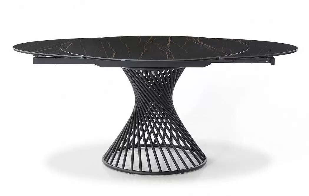 Стол раскладной Tornado 120-180, темная керамика/черный - фото 12