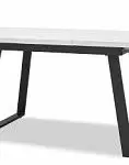 Стол раскладной Dakota 120-160, белый/черный