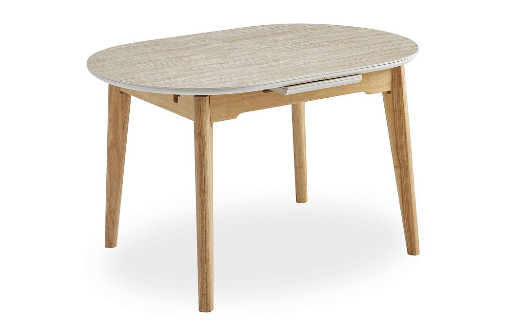 Стол раскладной Elsa 120-150, керамика травертин - фото 5