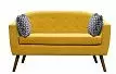 Диван Florence 2-х местный, желтый шафран/орех