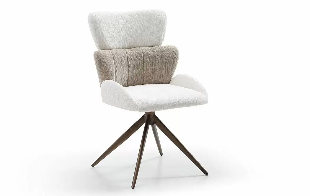 Стул Adele, белый/бежевый/бронза