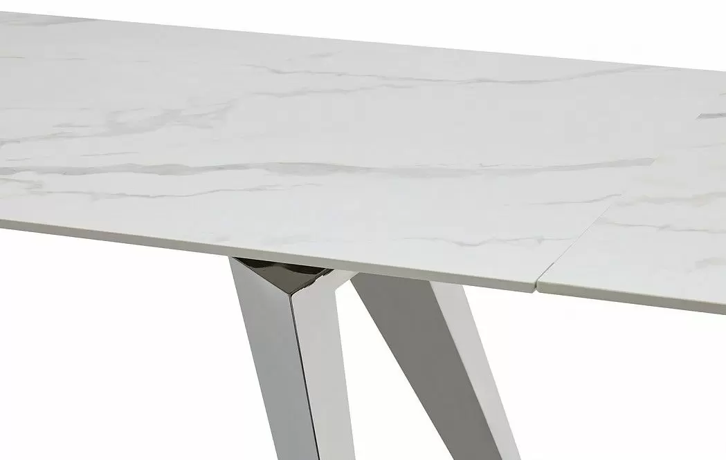 Стол раскладной Ramses 180-250, белый мрамор/хром - фото 7