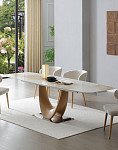 Стол Rimini Ceramic + 4 кремовых стула Simona
