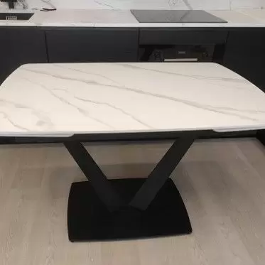 Стол раскладной Livorno 120-180, керамика "каррарский мрамор"