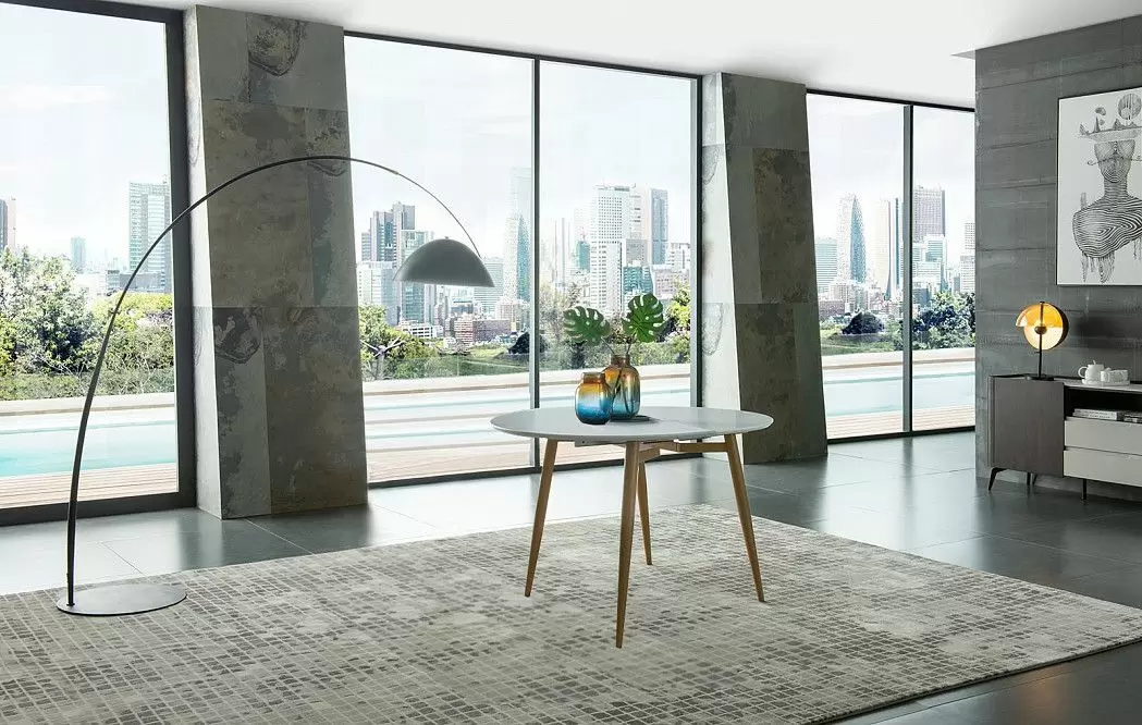 Стол раскладной Suzy 120-200, белый/дуб - фото 3