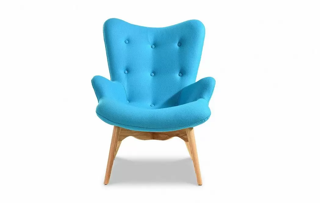 Кресло с оттоманкой Contour, голубой - фото 3