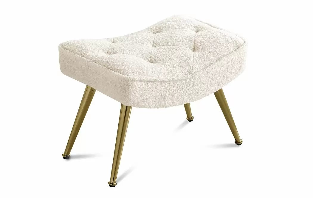 Кресло и оттоманка Hygge, слоновая кость/золото - фото 15