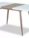 Стол раскладной Fredric 120-160, белый/дуб
