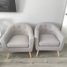 Диван Florence 2-х местный, темно-серый/цветные пуговицы