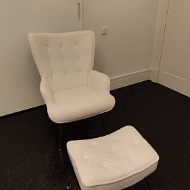 Кресло Hygge, темно-бирюзовый/орех