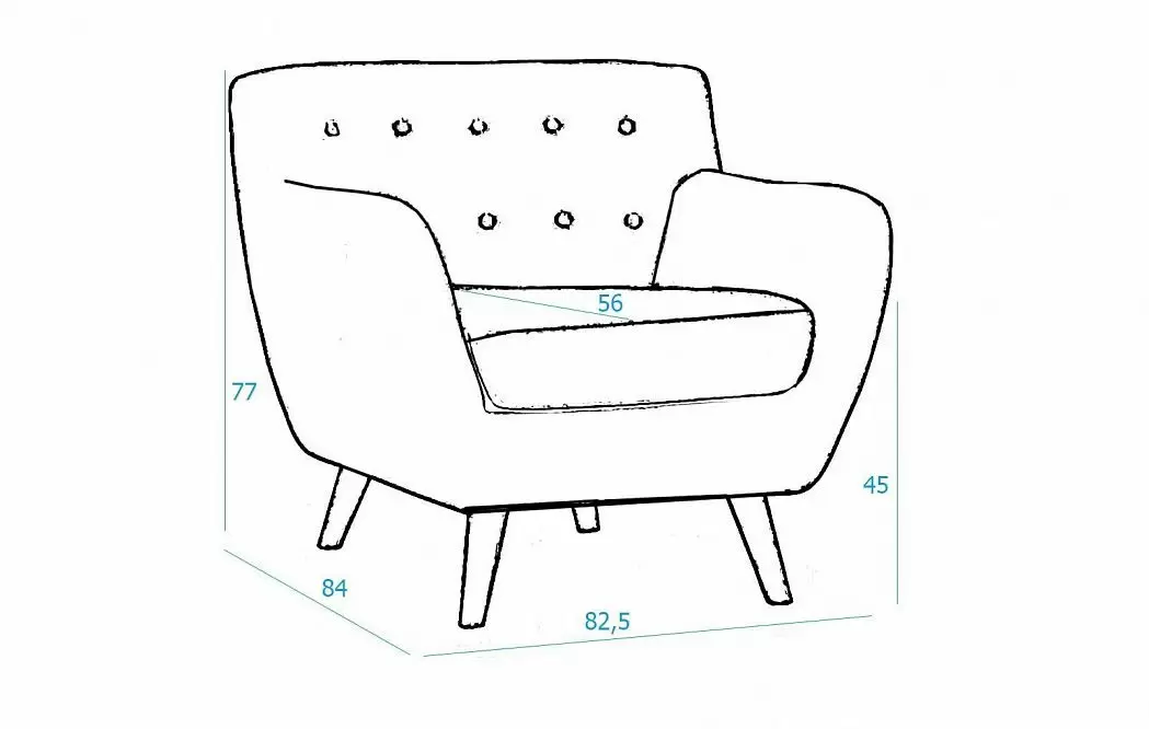 Кресло Copenhagen, бежевый - фото 4