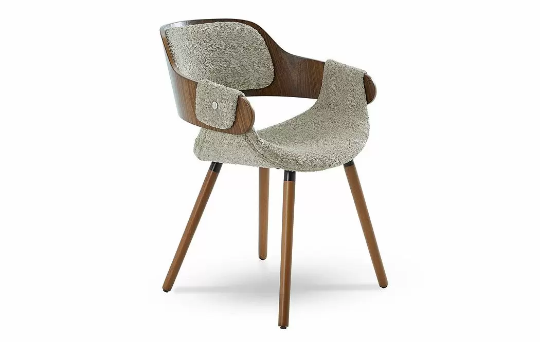 Стул Jody, песочный тедди/орех