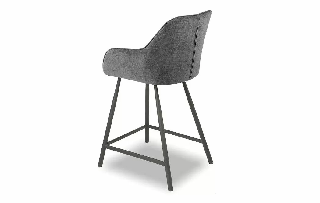 Стул полубарный Edwin, темно-серый/черный - фото 8