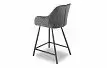 Стул полубарный Edwin, темно-серый/черный