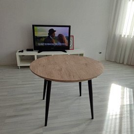 Стол раскладной Leticia 100-130, дуб/черный