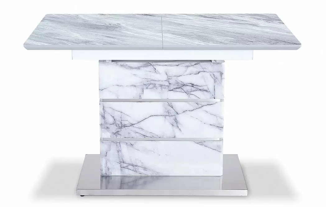 Стол раскладной Gustav 120-160, серый мраморный рисунок - фото 5