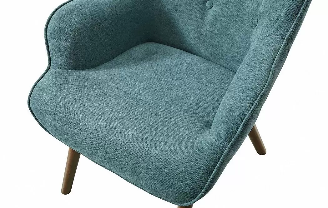 Кресло и оттоманка Hygge, темно-бирюзовый/орех - фото 9
