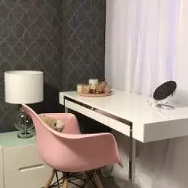 Стол письменный Ego, орех/белые ножки