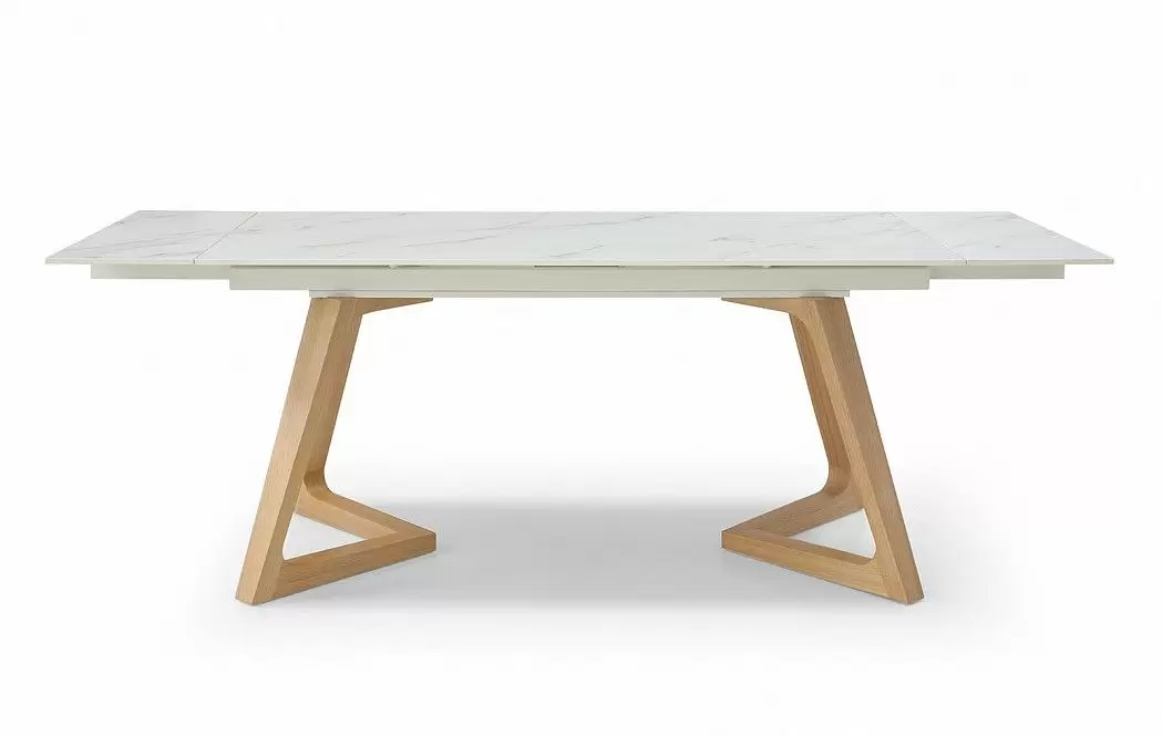 Стол раскладной Sorrento 180-240, белая керамика/ясень - фото 10
