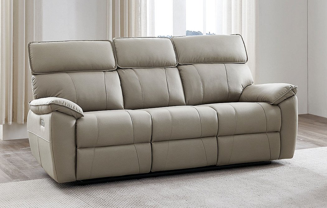 Диван-реклайнер Allison 3-х местный, песочный