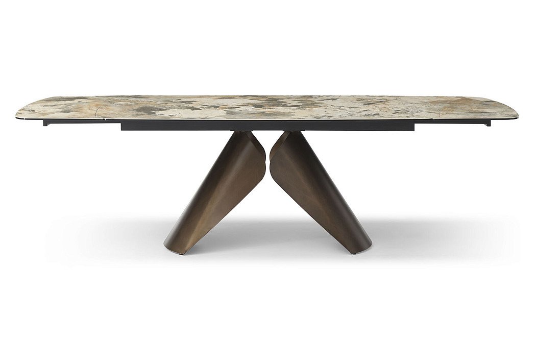 Стол раскладной Memphis 160-240, охристая керамика/медь - фото 9