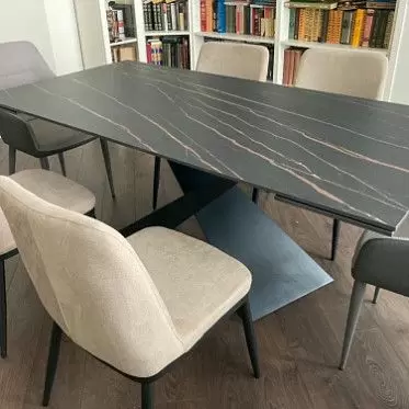 Стол раскладной Savoy 180-240, черная керамика