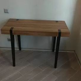 Стол письменный Project, орех/черный