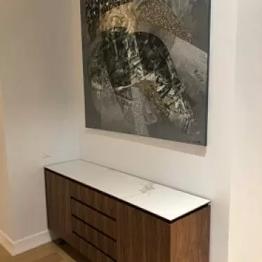 Буфет Nottingham, белая керамика/орех