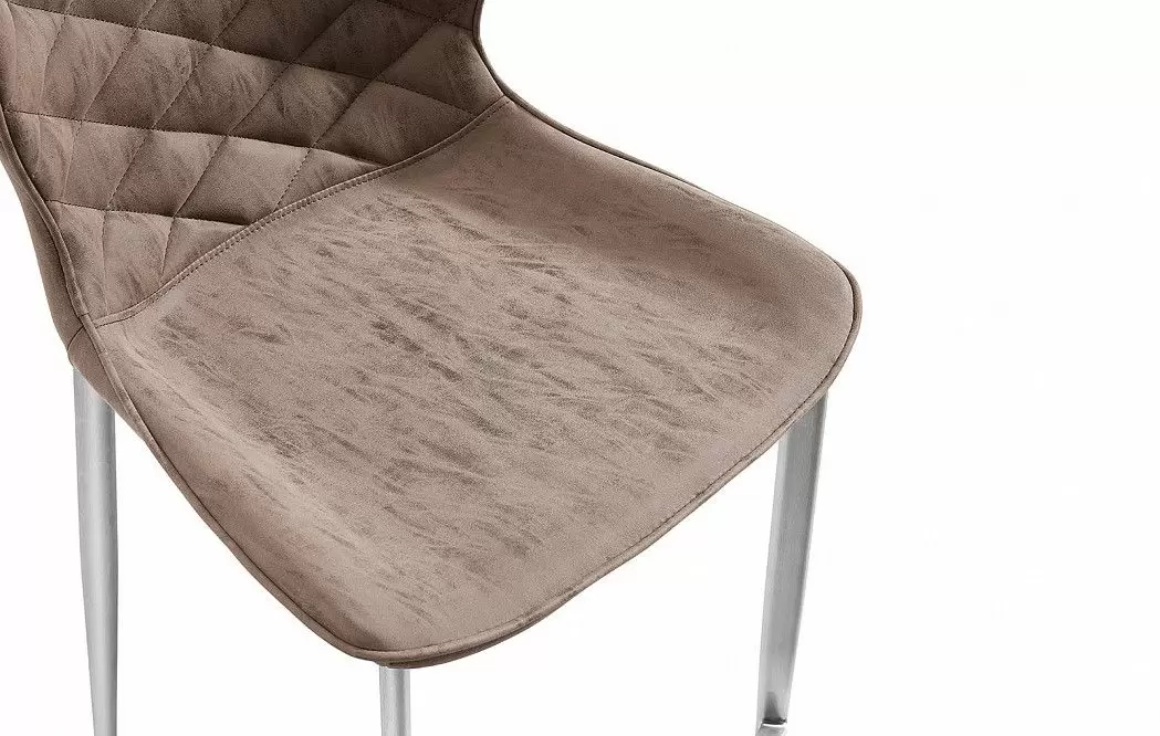 Стул полубарный Peggy (60), коричневый/стальной - фото 9