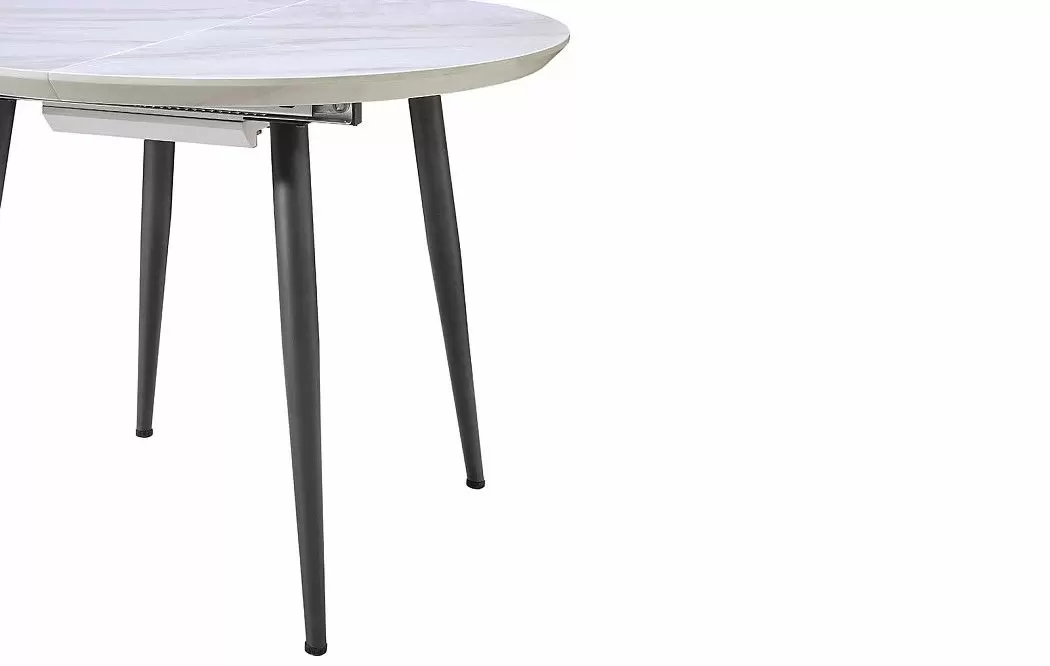 Стол раскладной Leticia 100-130, мраморный рисунок/черный - фото 15