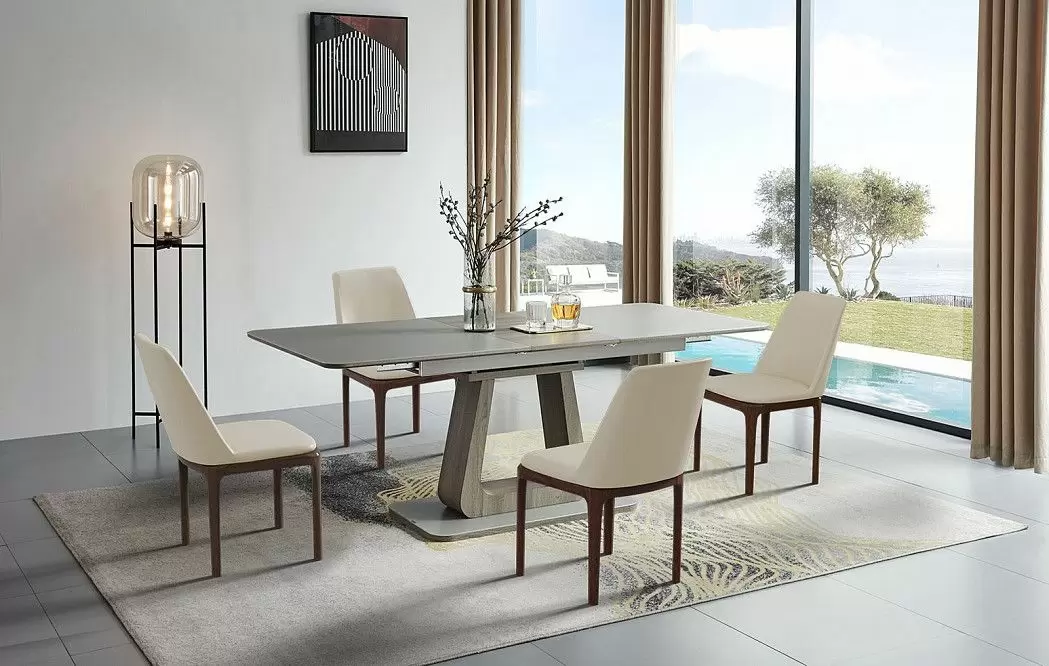 Стол раскладной Rosanna 160-200, серый - фото 19