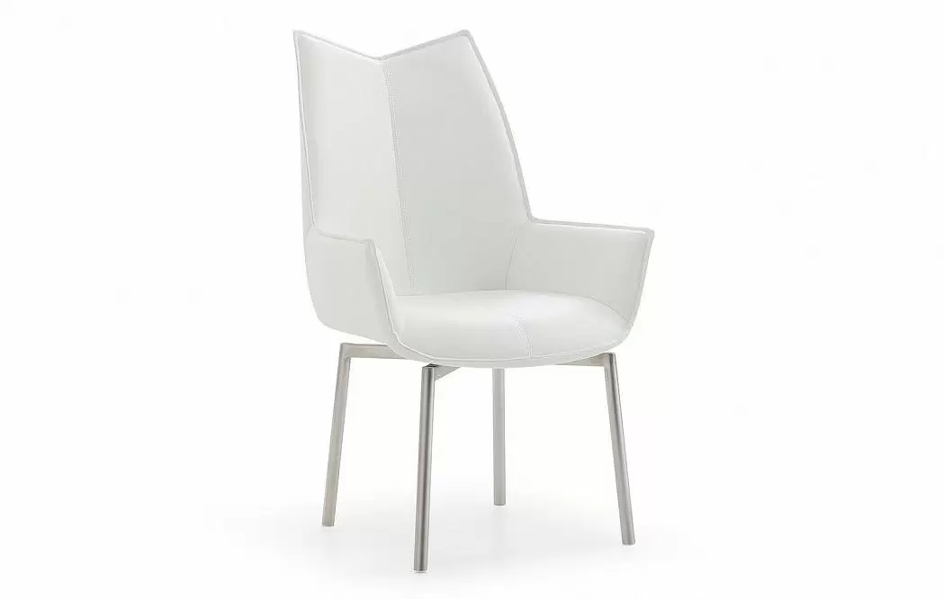 Стул Renzo, белый/стальной