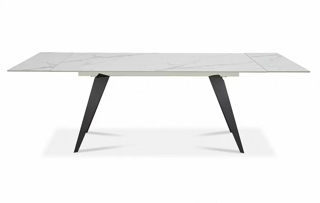 Стол раскладной Ramses 180-250, белый мрамор/черный - фото 4