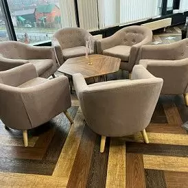 Диван Florence 2-х местный, темно-серый/цветные пуговицы