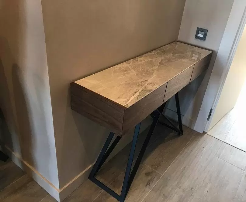 Консоль Cross, орех/светлая керамика - фото 11