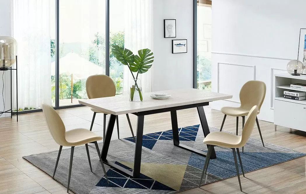 Стол раскладной Denver 110-150, светлый дуб/черный - фото 17