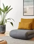 Кресло-кровать Justin-1, темно-серый/желтый