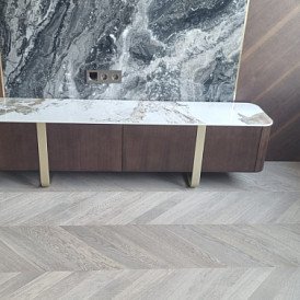 ТВ Тумба Lorraine, керамика/орех/шампань