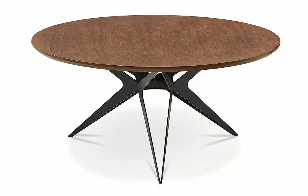 Стол журнальный Elegance (80), орех/черный