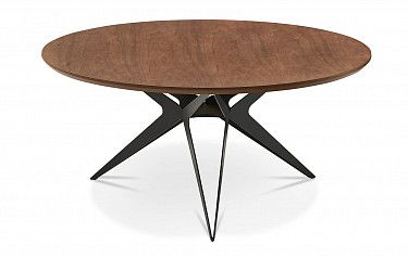 Стол журнальный Elegance (80), орех/черный